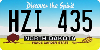 ND license plate HZI435