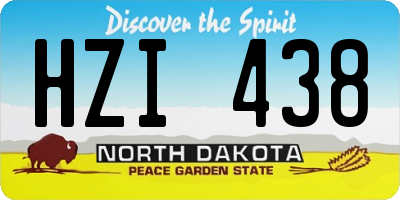 ND license plate HZI438