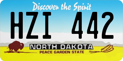 ND license plate HZI442