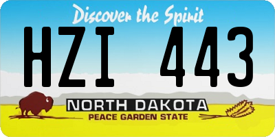 ND license plate HZI443
