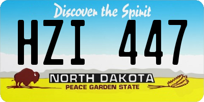 ND license plate HZI447