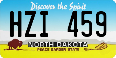 ND license plate HZI459