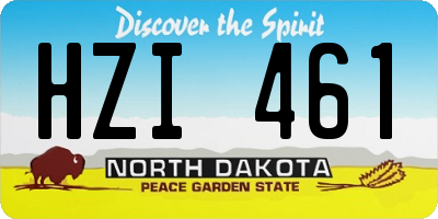 ND license plate HZI461