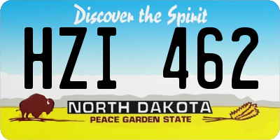 ND license plate HZI462