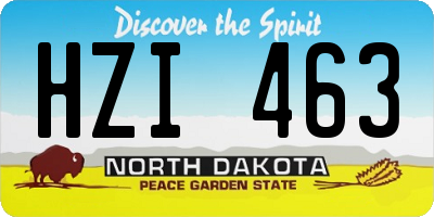 ND license plate HZI463