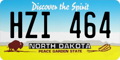 ND license plate HZI464
