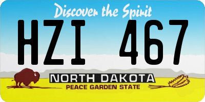 ND license plate HZI467