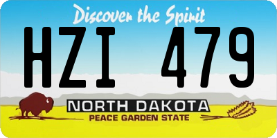 ND license plate HZI479