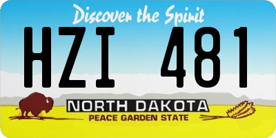 ND license plate HZI481