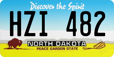 ND license plate HZI482