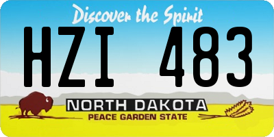 ND license plate HZI483