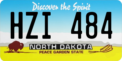 ND license plate HZI484