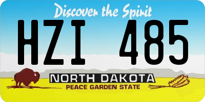 ND license plate HZI485