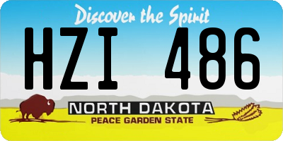 ND license plate HZI486