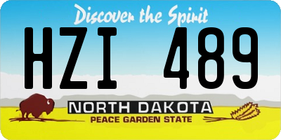 ND license plate HZI489