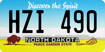 ND license plate HZI490