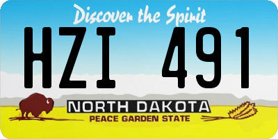 ND license plate HZI491