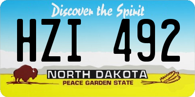 ND license plate HZI492