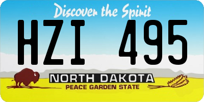 ND license plate HZI495
