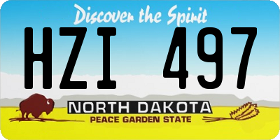 ND license plate HZI497
