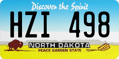 ND license plate HZI498