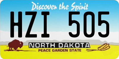 ND license plate HZI505