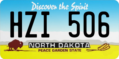 ND license plate HZI506
