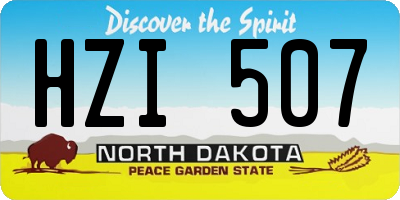 ND license plate HZI507