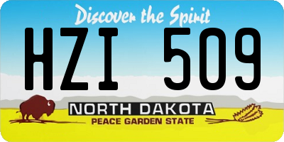 ND license plate HZI509