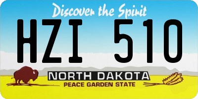 ND license plate HZI510