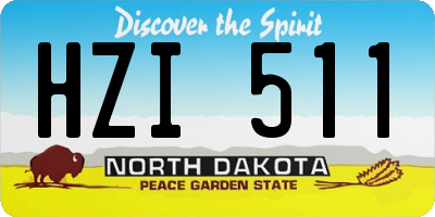 ND license plate HZI511