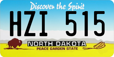 ND license plate HZI515