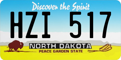 ND license plate HZI517