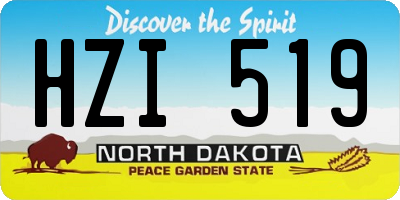 ND license plate HZI519