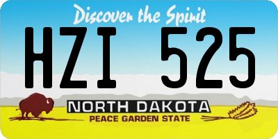 ND license plate HZI525