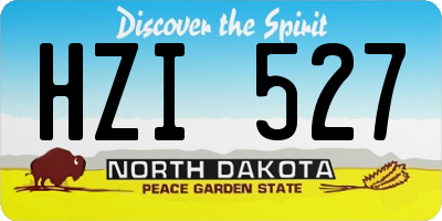 ND license plate HZI527