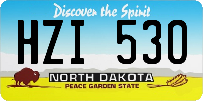 ND license plate HZI530