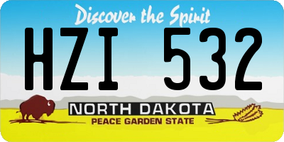 ND license plate HZI532