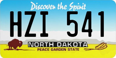 ND license plate HZI541