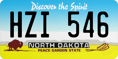 ND license plate HZI546