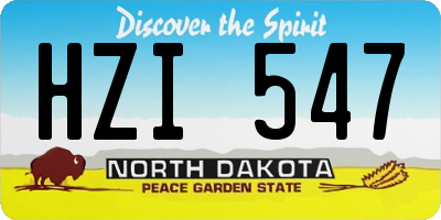 ND license plate HZI547