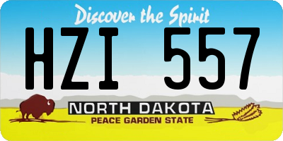 ND license plate HZI557