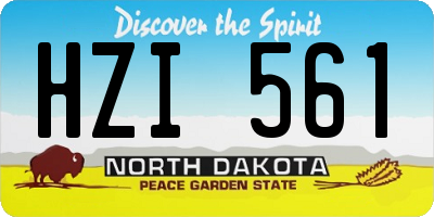 ND license plate HZI561
