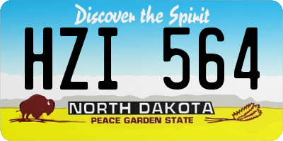 ND license plate HZI564