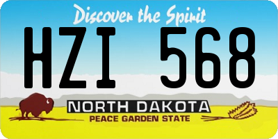 ND license plate HZI568