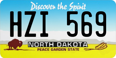 ND license plate HZI569