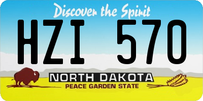 ND license plate HZI570