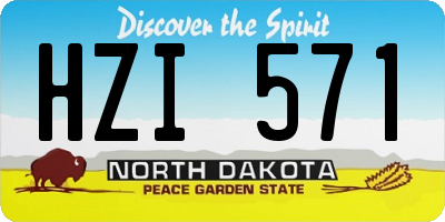 ND license plate HZI571