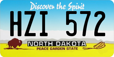 ND license plate HZI572