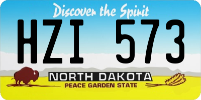 ND license plate HZI573